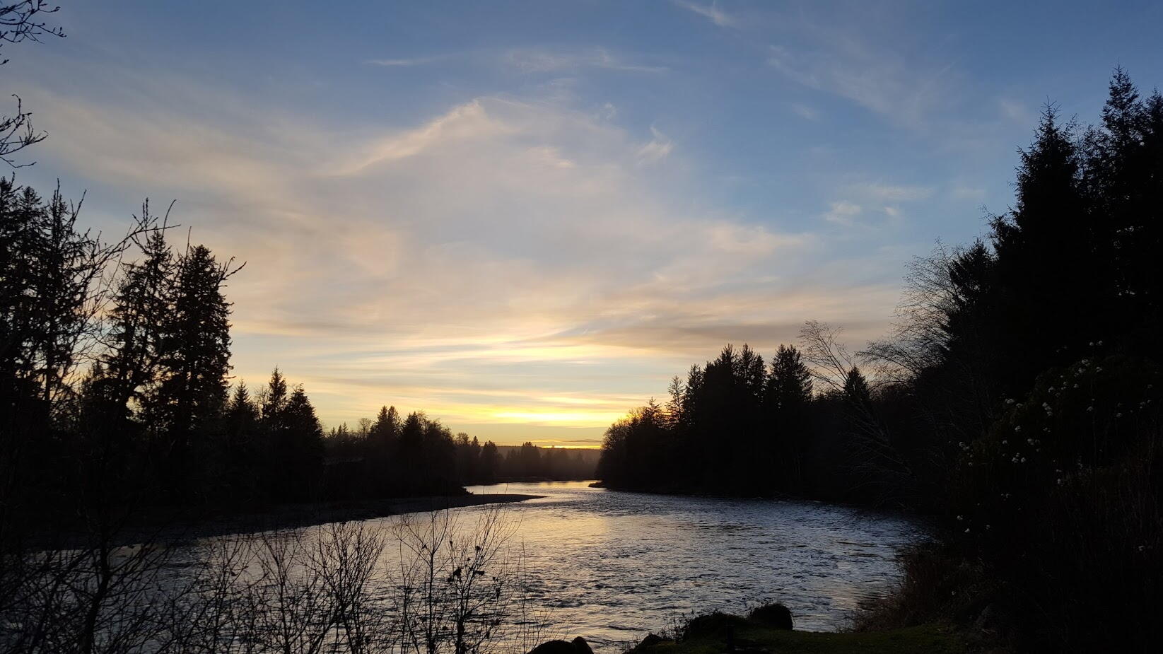 Sunset over the Quillayute in November